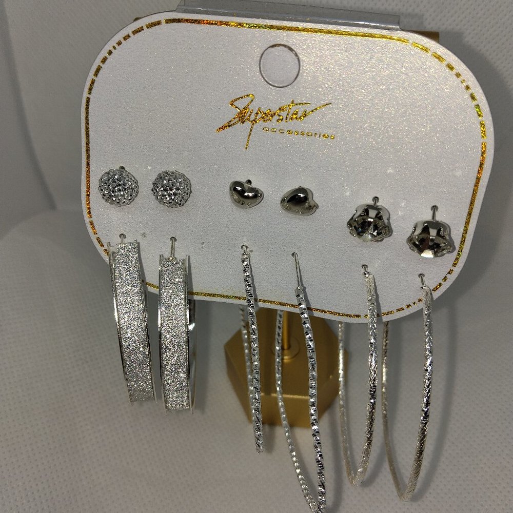 6 PAIR MULTI EARRING SET